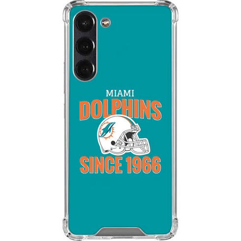 NFL Miami Dolphins Helmet Galaxy S24 FE Clear Case